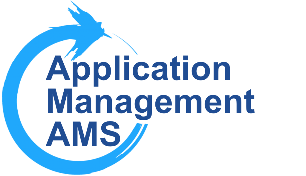 Application Management AMS with large O arrow in circle
